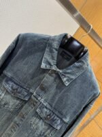 Balenciaga Distressed Single-Breasted Pocket Lapel Denim Jacket - 图片 3