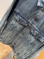 Balenciaga Distressed Single-Breasted Pocket Lapel Denim Jacket - 图片 4