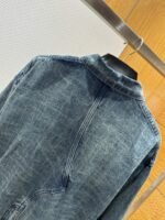 Balenciaga Distressed Single-Breasted Pocket Lapel Denim Jacket - 图片 7