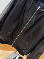 Prada Genuine Leather Zipper Triangle Label Jacket Coat - 图片 4