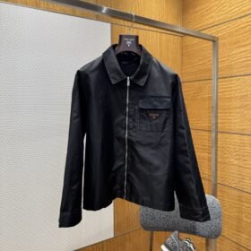 Prada Nylon Pocket Triangle Label Zipper Jacket