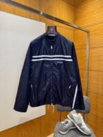Prada Color-Blocked Printed Long-Sleeve Jacket