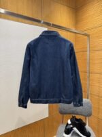 Prada Washed Zipper Long-Sleeve Denim Jacket Coat - 图片 2