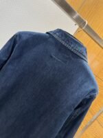 Prada Washed Zipper Long-Sleeve Denim Jacket Coat - 图片 7