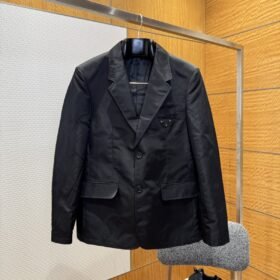 Prada Triangular Emblem Nylon Blazer