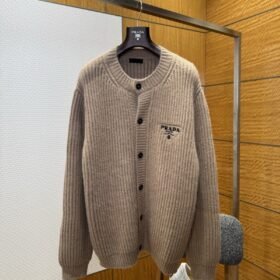 Prada Micro Logo Embroidered Sweater
