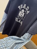 Prada Plaid Patchwork Long Sleeve - 图片 6
