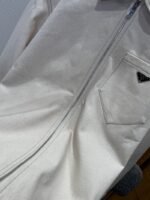 Prada Triangle Logo Zipper Jacket Coat - 图片 4