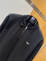 Prada Triangular Logo Long-Sleeve Polo Shirt - 图片 3
