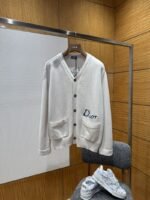 Dior Embroidered Cotton-Blend Button-Down Cardigan