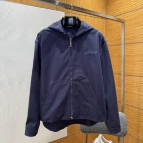 Dior Embroidered Hooded Jacket Coat