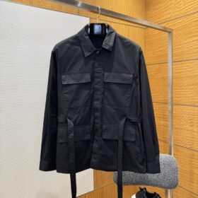 Dior Embroidered Pocket Buckle Waist Belt Shirt