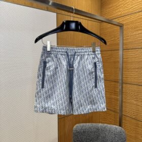 Dior Blue Taffeta Jacquard Shorts