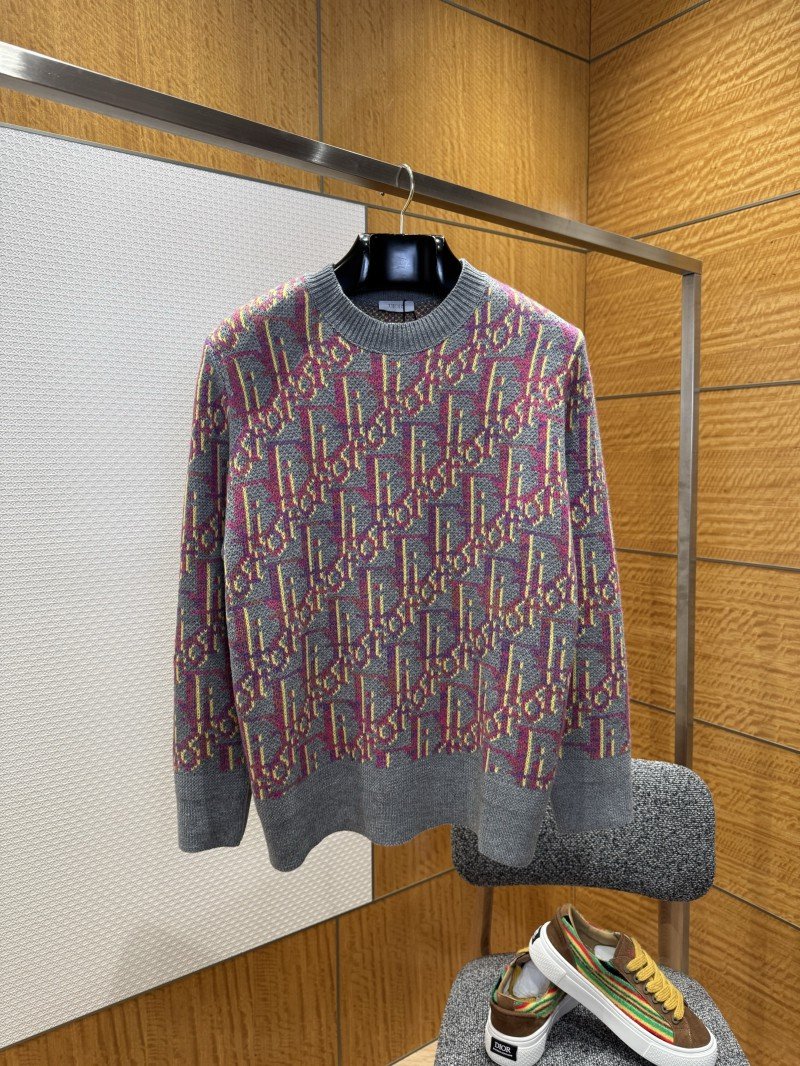 wsxc1764991145547_0.jpg Dior All-Over Print Crew Neck Knit Pullover - 图片 1
