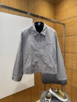 Dior Logo Jacquard Lapel Jacket Coat