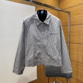 Dior Logo Jacquard Lapel Jacket Coat
