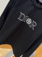 Dior Micro Logo Print Crew Neck Long Sleeve Sweatshirt - 图片 4