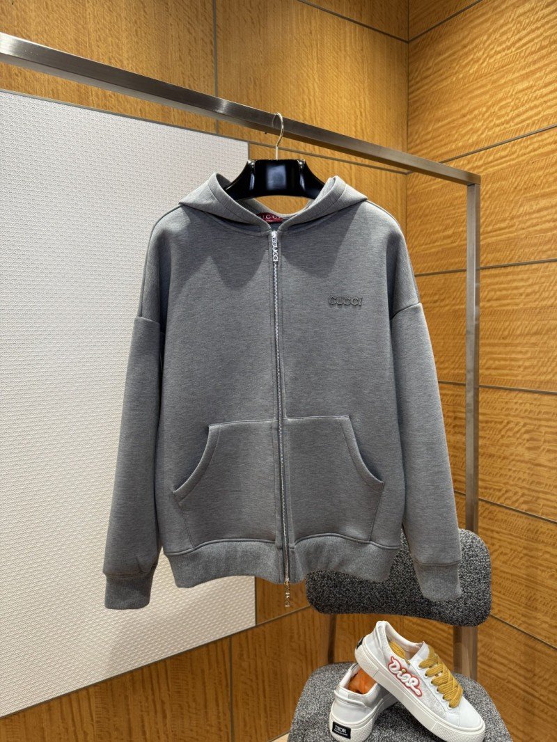 wsxc1764992813652_0.jpg Gucci Solid Color Letter Embroidered Hooded Sweatshirt - 图片 1