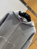 Gucci Solid Color Letter Embroidered Hooded Sweatshirt - 图片 3