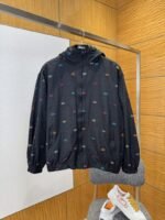 Gucci Color Jacquard Hooded Long-Sleeve Jacket