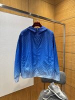Gucci Woven Gradient Print Hooded Long-Sleeve Jacket