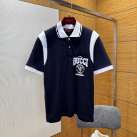 Gucci Color-Blocked Printed Polo Shirt