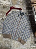 Gucci Double G Jacquard Stand Collar Jacket Coat - 图片 8