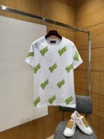 Gucci Embroidered Cotton Knit Crew Neck Short-Sleeve T-Shirt