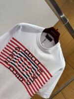 Gucci Color-Block Striped Letter Print Short-Sleeve T-Shirt - 图片 3