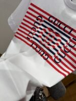 Gucci Color-Block Striped Letter Print Short-Sleeve T-Shirt - 图片 4