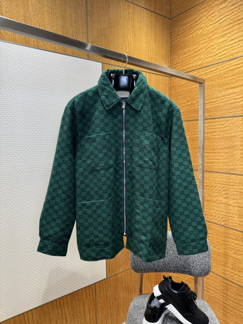 wsxc1765160761515_0.jpg Gucci Logo All-Over Print Zipper Jacket Coat - 图片 1