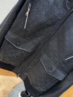 Gucci Patchwork Embossed Leather Jacket Coat - 图片 4