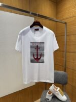 Gucci Printed Knit Cotton Crew Neck Short-Sleeve T-Shirt