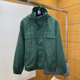 LV Dark Texture Hooded Jacket Coat 1