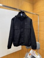 LV Dark Texture Hooded Jacket Coat 2