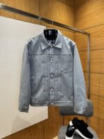 LV Suede Embossed Jacket Coat 1