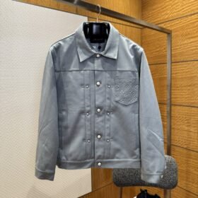 LV Suede Embossed Jacket Coat 1