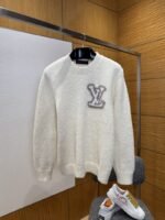 LV Solid Color Letter Logo Knit Sweater