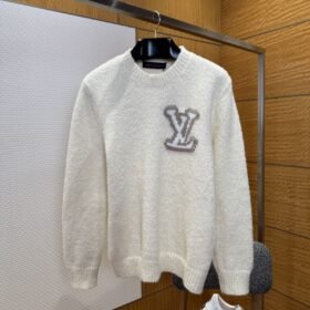 LV Solid Color Letter Logo Knit Sweater
