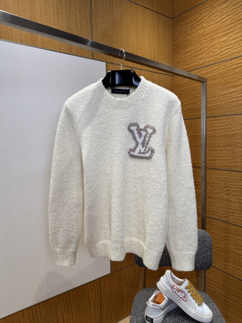 wsxc1765163969797_0.jpg LV Solid Color Letter Logo Knit Sweater - 图片 1