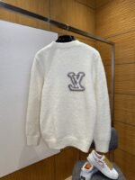 LV Solid Color Letter Logo Knit Sweater - 图片 2