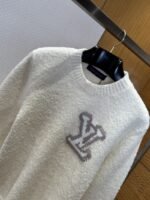 LV Solid Color Letter Logo Knit Sweater - 图片 3