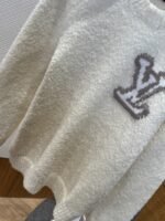 LV Solid Color Letter Logo Knit Sweater - 图片 4