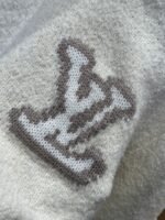 LV Solid Color Letter Logo Knit Sweater - 图片 6