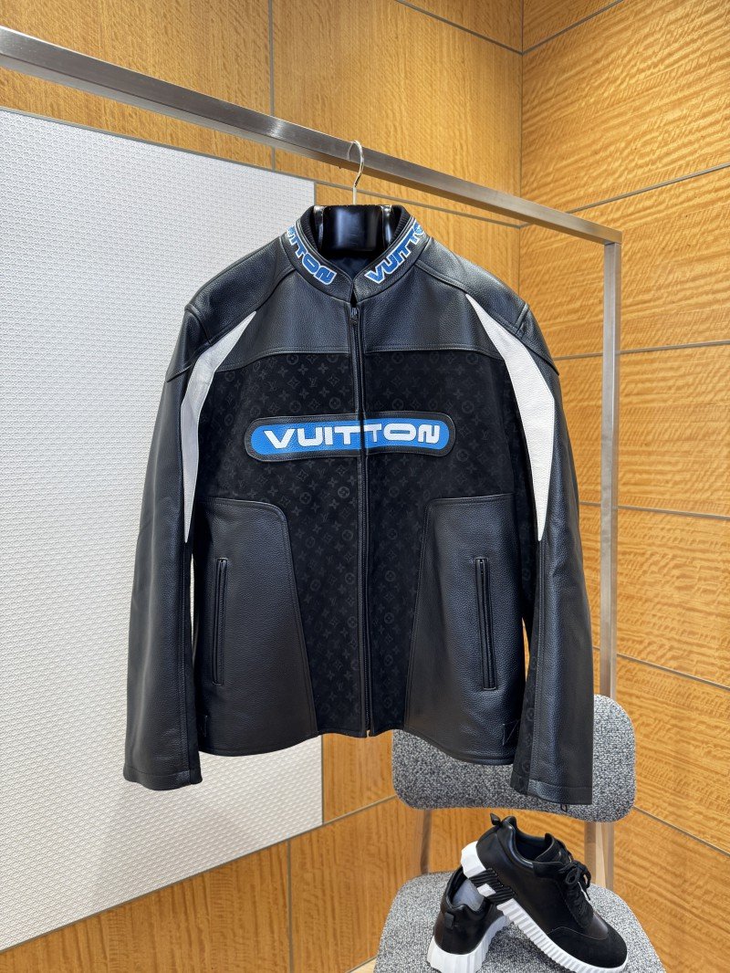 wsxc1765164228720_0.jpg LV Patchwork Racing Leather Jacket Coat - 图片 1