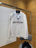 LV Embroidered Half-Zip Sweatshirt