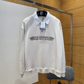 LV Embroidered Half-Zip Sweatshirt