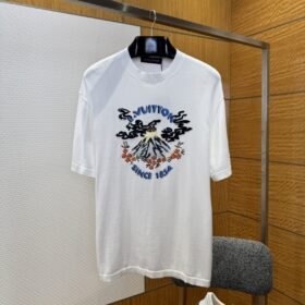 LV Collaboration Embroidered Knit Short-Sleeve T-Shirt