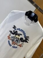 LV Collaboration Embroidered Knit Short-Sleeve T-Shirt - 图片 3