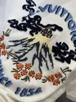 LV Collaboration Embroidered Knit Short-Sleeve T-Shirt - 图片 6